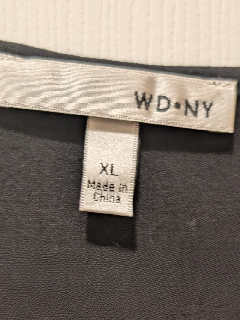 WD.NY Black & White Chiffon Dress Size XL - Picture 3 of 9